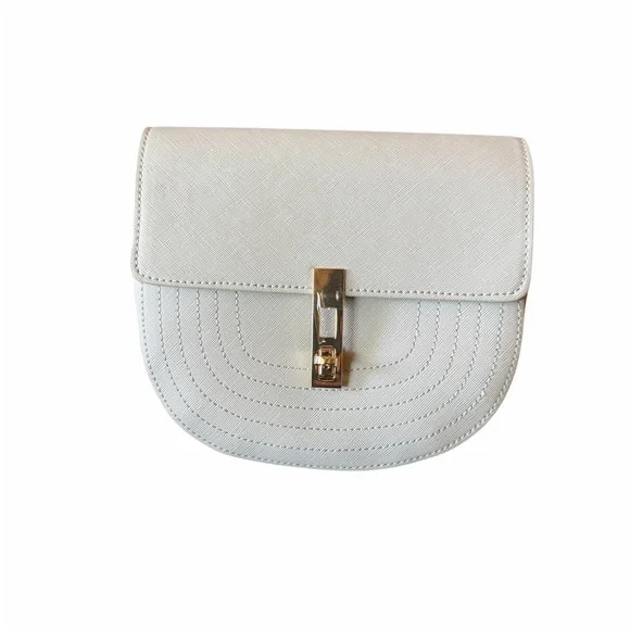 BCBG Silver Crossbody Bag with Gold Chain Strap - Picture 2 of 4